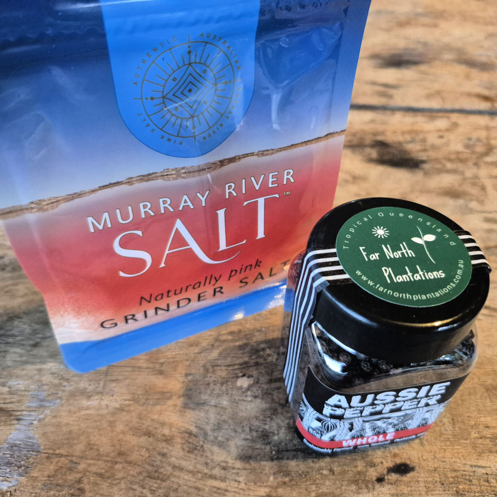 Australian Murray River Pink Salt plus Whole Aussie Pepper